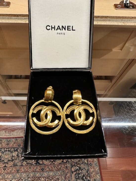 Chanel Jewelry - Chanel Vintage CC Clip-On Drop Earrings